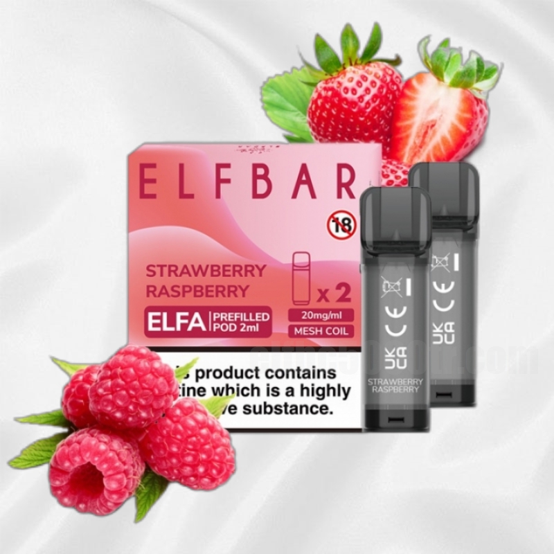 Elf Bar Elfa Prefilled Pod Puf Strawberry Raspberry Elfbar